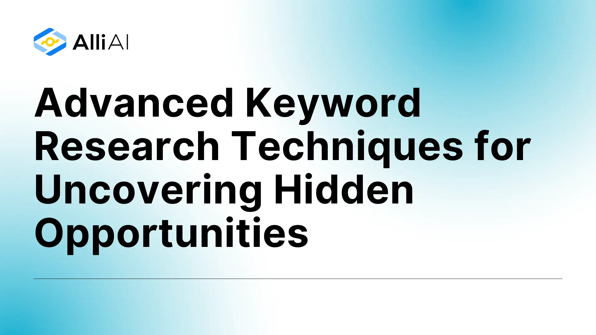 Advanced Keyword Techniques