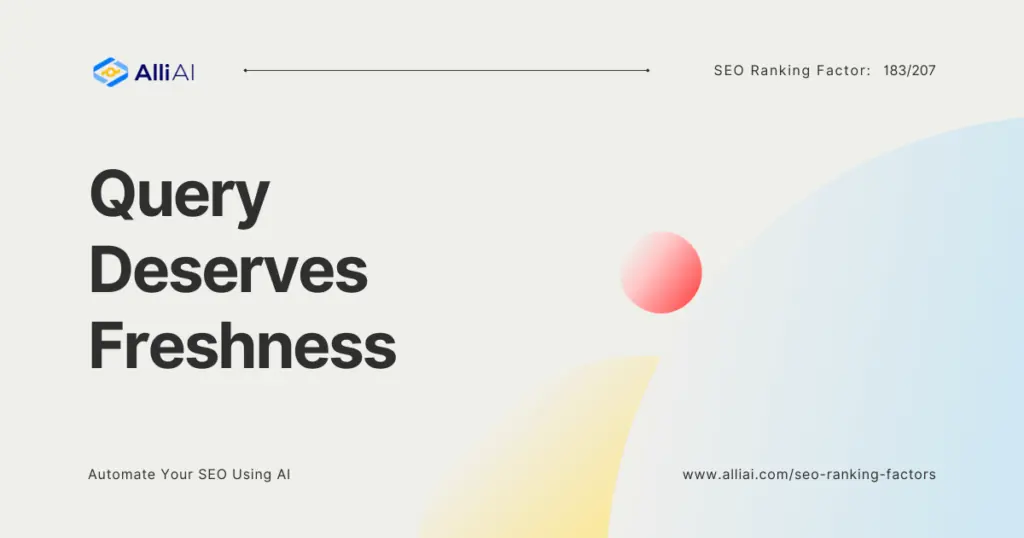 Query Deserves Freshness | Cover Image