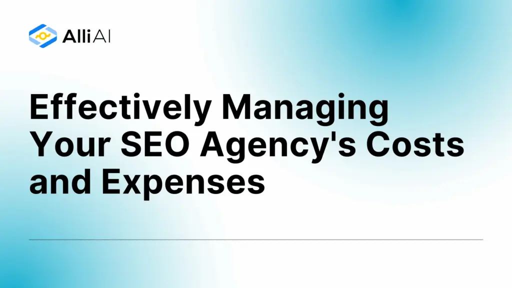 SEO Agency Cost Management