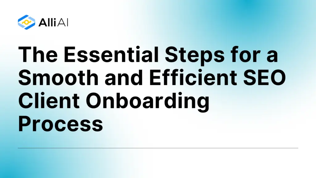 SEO Client Onboarding Process