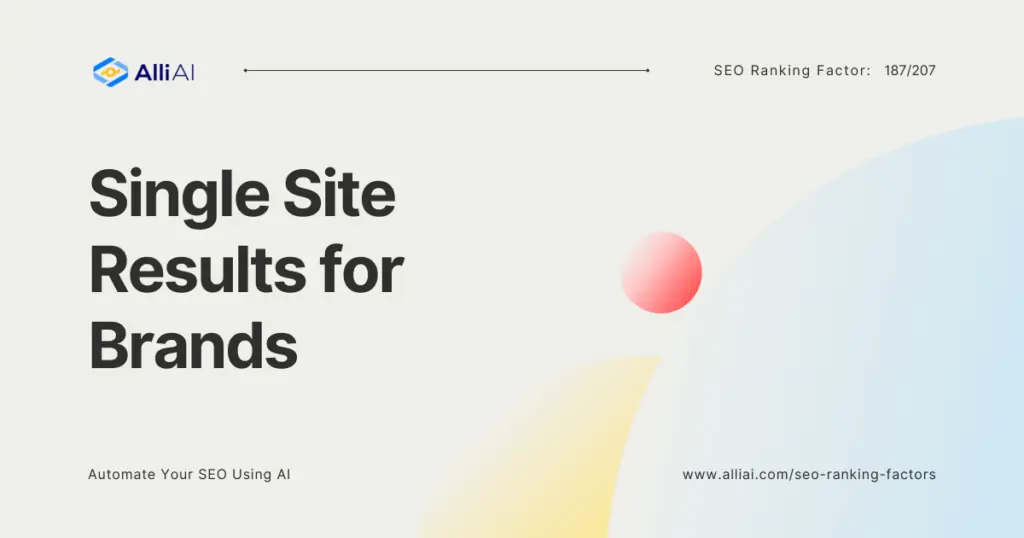 Single Site Results for Brands | Cover Image