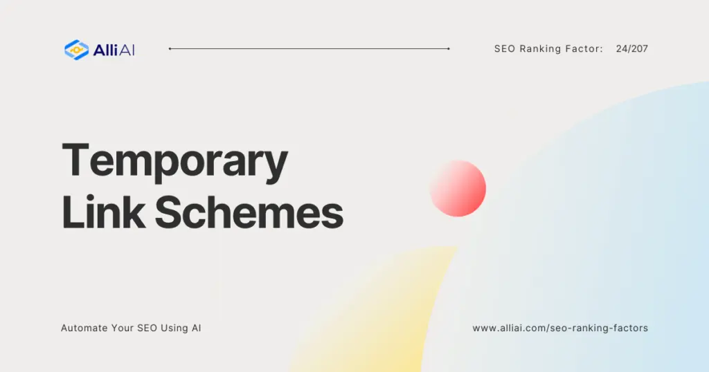 Temporary Link Schemes | Cover Image